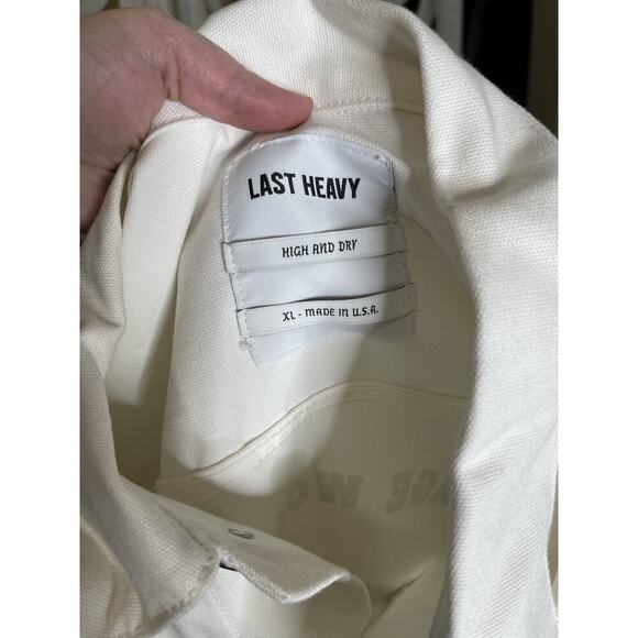 New! Last Heavy Mens XL Made in USA White Denim Jean Jacket ‘Teenage Wolf Pack’ - Picture 2 of 9